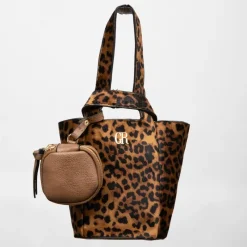 Discount Sac imprimé léopard taissir 20x10x18cm avec trousse amovible Femme Femme Sac