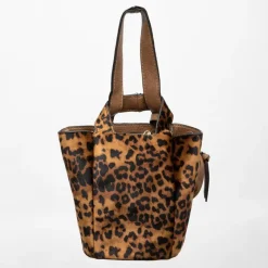Discount Sac imprimé léopard taissir 20x10x18cm avec trousse amovible Femme Femme Sac