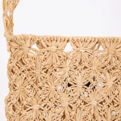 Outlet Sac paille 17x23cm lybie à franges bandoulière Femme Femme Sac