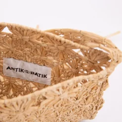 Outlet Sac paille 17x23cm lybie à franges bandoulière Femme Femme Sac