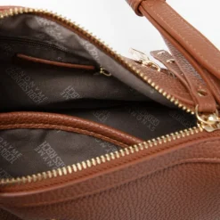 Online Sac similicuir grainé tya avec logo doré 22,5x9,5x13,5 cm Femme Femme Sac