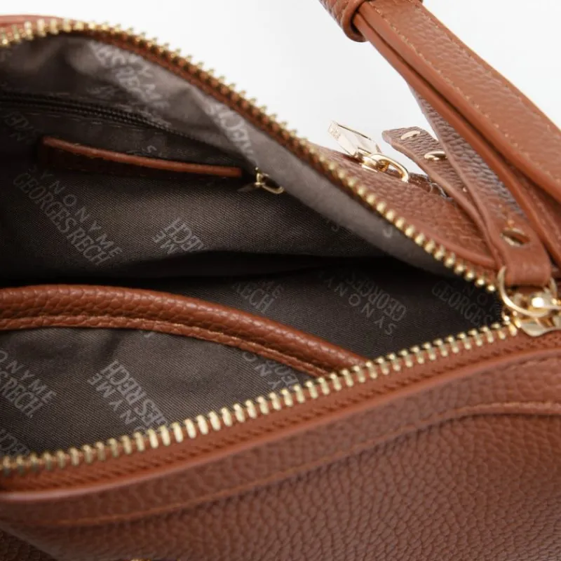 Online Sac similicuir grainé tya avec logo doré 22,5x9,5x13,5 cm Femme Femme Sac