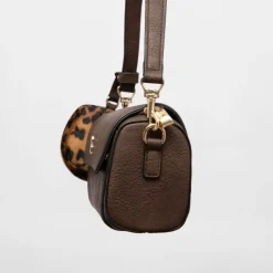 Best Sac similicuir tulay 22x8x11cm avec trousse imprimé léopard Femme Femme Sac