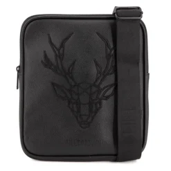 Sale Sacoche plate safiano broderie cerf 22x25x2cm Homme Homme Sac, Petite Maroquinerie