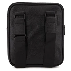 Outlet Sacoche similicuir texturé avec broderie rouge loup safiano 22x25x2cm Homme Homme Sac, Petite Maroquinerie