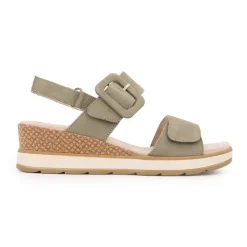 Best Sandale compensee nubuck olive 36/41 Femme Femme Sandales