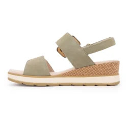 Best Sandale compensee nubuck olive 36/41 Femme Femme Sandales