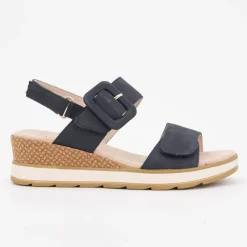 Hot Sandale compensee nubuck olive 36/41 Femme Femme Sandales