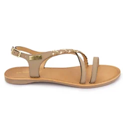 Best Sandale Hanano taupe-or Femme Femme Sandales