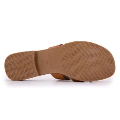 Sale Sandale plate bride à paillettes Femme Femme Sandales