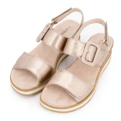 Hot Sandale taupe metallic 36-41 Femme Femme Sandales