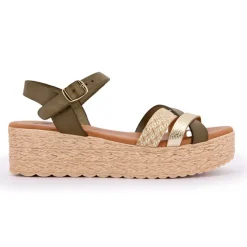 New Sandales à plateforme multi avellana Femme Femme Sandales