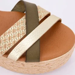 New Sandales à plateforme multi avellana Femme Femme Sandales