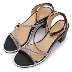 Online Sandales à talon carré et brides à strass Lilastar Femme Femme Sandales