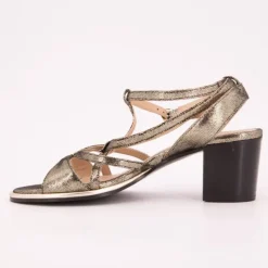 Clearance Sandales à talons 6cm Lirao or irisé Femme Femme Sandales