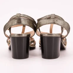 Clearance Sandales à talons 6cm Lirao or irisé Femme Femme Sandales