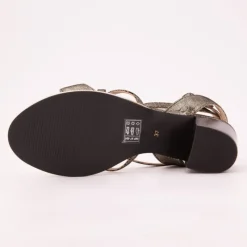 Clearance Sandales à talons 6cm Lirao or irisé Femme Femme Sandales