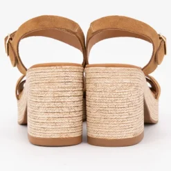 Discount Sandales à talons cuir avec boucle dorée Femme Femme Sandales