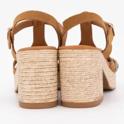 Sale Sandales à talons imprimé léopard avec effet daim Femme Femme Sandales