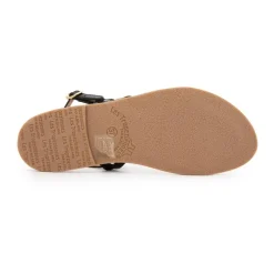 Hot Sandales Baden noires motif serpent Femme Femme Sandales