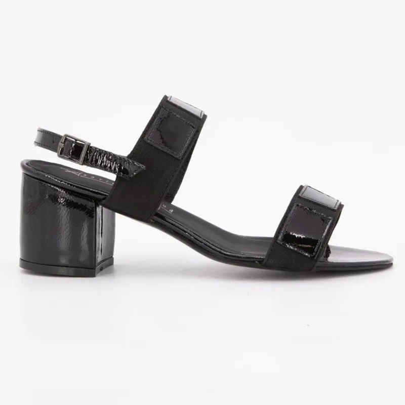 Hot Sandales basses à talons épais brillant Femme Femme Sandales