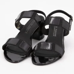 Hot Sandales basses à talons épais brillant Femme Femme Sandales