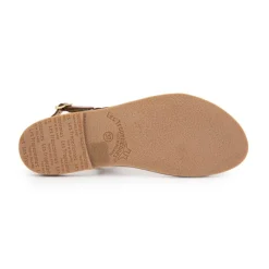 Clearance Sandales batresse leopard tan avec tresse en cuir dorée Femme Femme Sandales