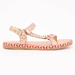 Clearance Sandales blister cuir tissé Fille Enfant Chaussures Fille