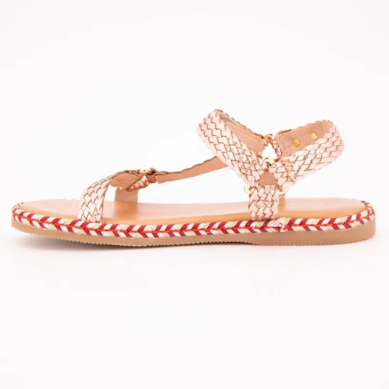 Clearance Sandales blister cuir tissé Fille Enfant Chaussures Fille