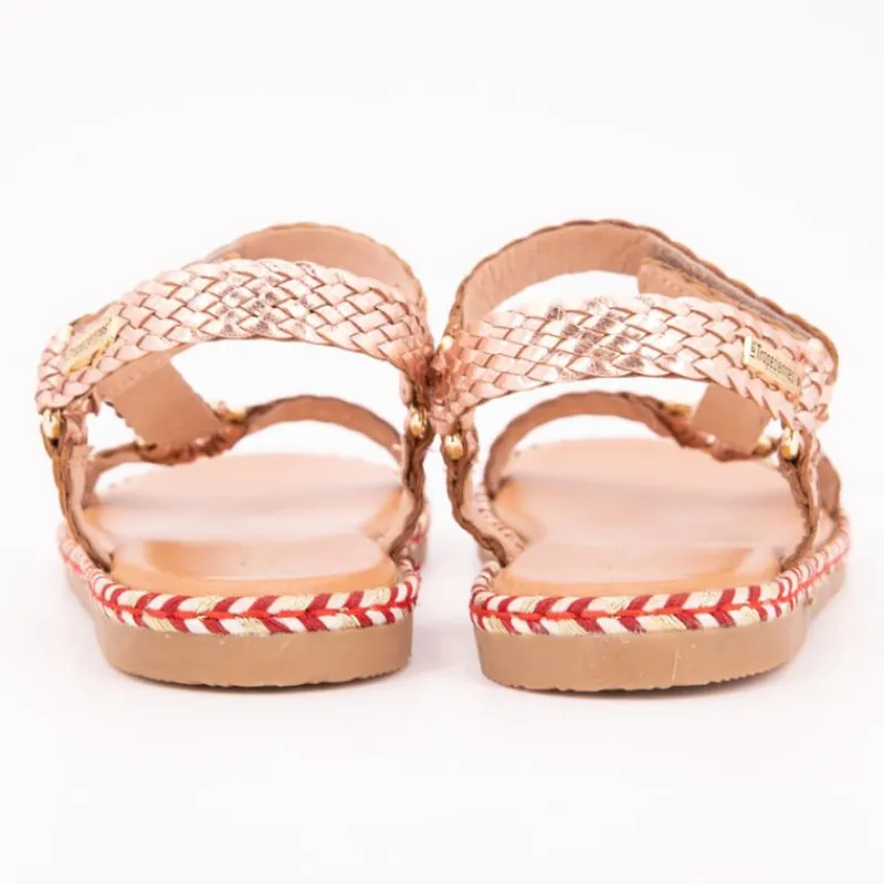 Clearance Sandales blister cuir tissé Fille Enfant Chaussures Fille