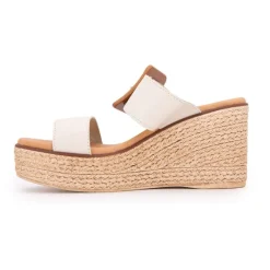 Sandales compensée madera boucle en bois Femme Femme Sandales