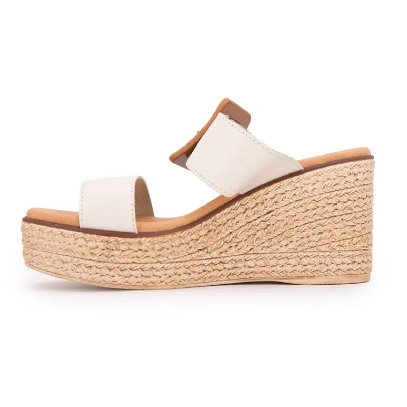 Sandales compensée madera boucle en bois Femme Femme Sandales