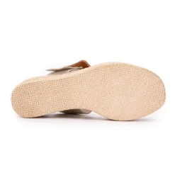 Sandales compensée madera boucle en bois Femme Femme Sandales
