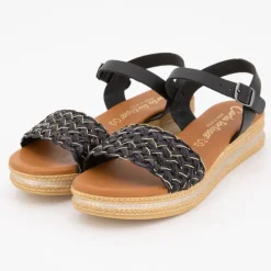 Clearance Sandales compensees negro t36/41 Femme Femme Sandales