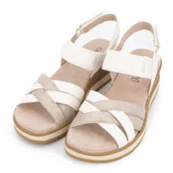 Sale Sandales compensees white comb 36/41 Femme Femme Sandales