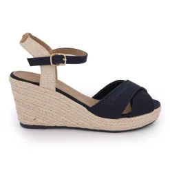 Outlet Sandales compensées bi-color Femme Femme Tongs, Mules|Sandales