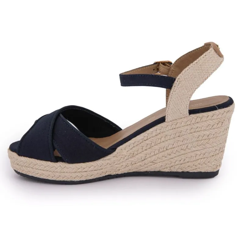 Outlet Sandales compensées bi-color Femme Femme Tongs, Mules|Sandales