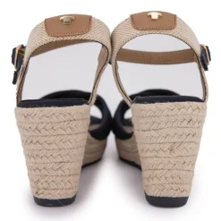 Outlet Sandales compensées bi-color Femme Femme Tongs, Mules|Sandales