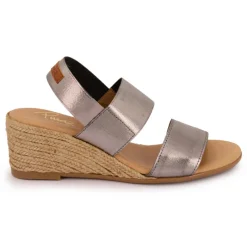 New Sandales compensées brillantes semelle corde Femme Femme Sandales