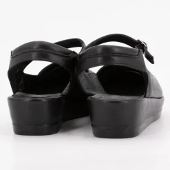 Hot Sandales compensées cuir avec boucle Femme Femme Sandales