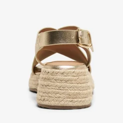 Online Sandales compensées espadrille Minerva brillante avec boucle Femme Femme Sandales