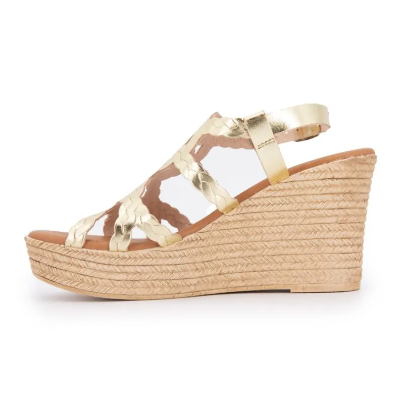 Best Sandales compensées lanières tressées avec boucle dé Femme Femme Sandales