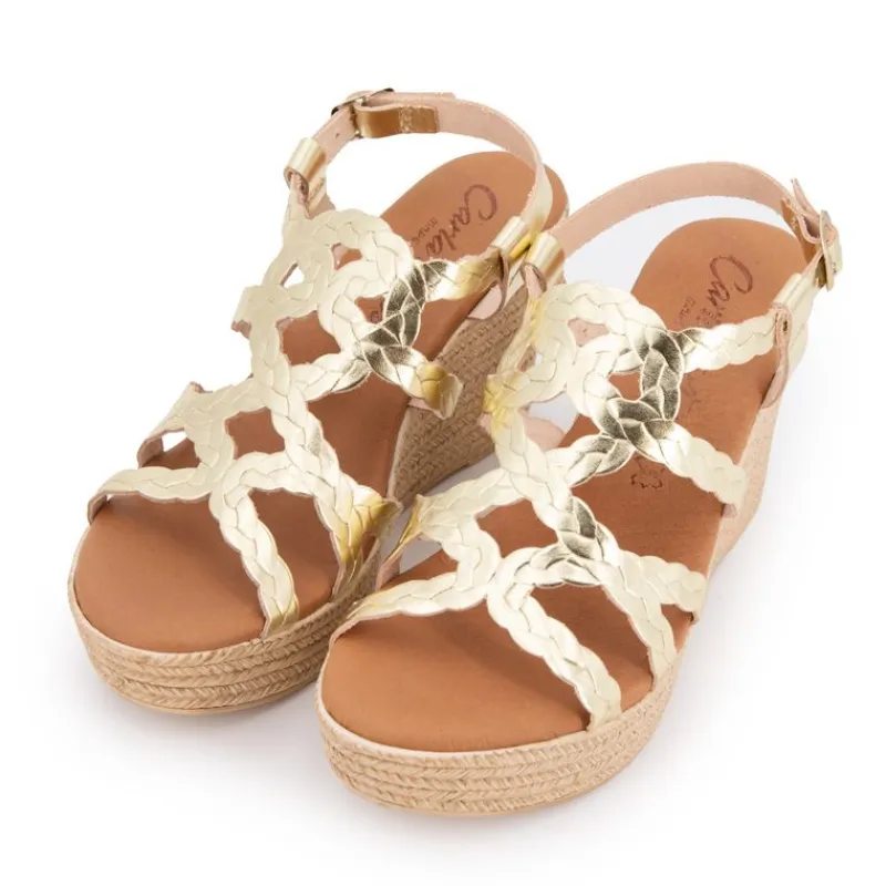 Best Sandales compensées lanières tressées avec boucle dé Femme Femme Sandales