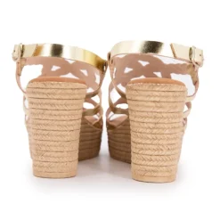 Best Sandales compensées lanières tressées avec boucle dé Femme Femme Sandales