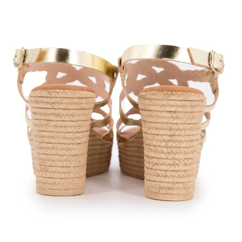 Best Sandales compensées lanières tressées avec boucle dé Femme Femme Sandales