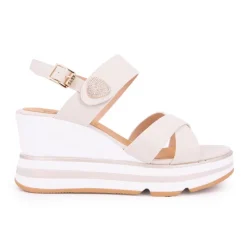 Hot Sandales compensées plateforme à boucle avec bijou Femme Femme Sandales