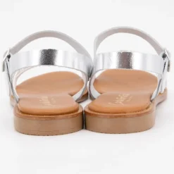 Clearance Sandales cristal boucle rond plat Femme Femme Sandales