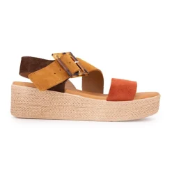 Best Sandales cuir boucle effet écailles de tortue nuances de Femme Femme Sandales