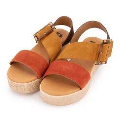 Best Sandales cuir boucle effet écailles de tortue nuances de Femme Femme Sandales