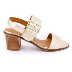 Best Sandales dé en cuir boucle cheville talon 7cm Femme Femme Sandales